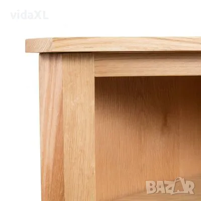 vidaXL Ъглов рафт, 59x36x100 см, дъбов масив(SKU:247041), снимка 4 - Други - 48762536