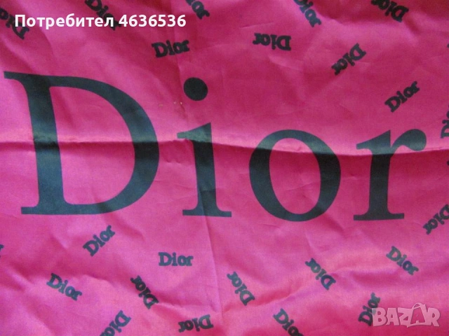 Дамски шал DIOR 100% коприна , 95х95см., снимка 2 - Шалове - 53322709