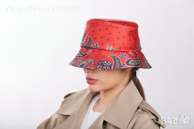 Лятна Дамска Шапка Boho Style Red, снимка 1 - Шапки - 45128072