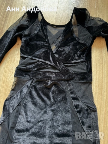 Рокля с пайети, рокля кадифе и тюл, снимка 4 - Рокли - 53132651