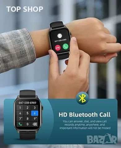 SOUYIE Смарт Часовник - Здраве, Спорт, Bluetooth Обаждания, снимка 4 - Смарт гривни - 49657576