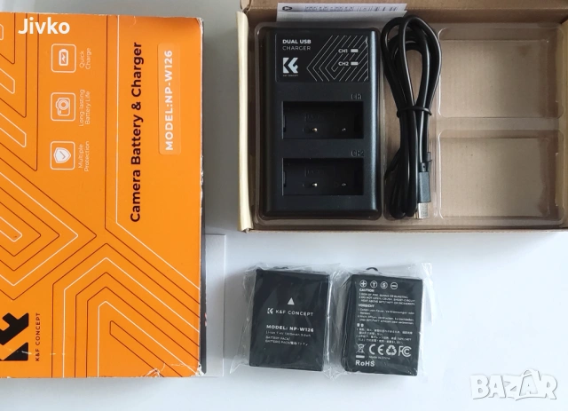 2бр батерии NP-W126 Fujifilm