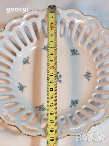 ажурна порцеланова чиния Lichte 33/2, снимка 4 - Чинии - 53430398