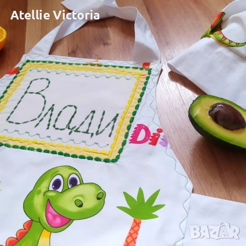 Детски комплект престилка и шапка , снимка 4 - Други - 51944038