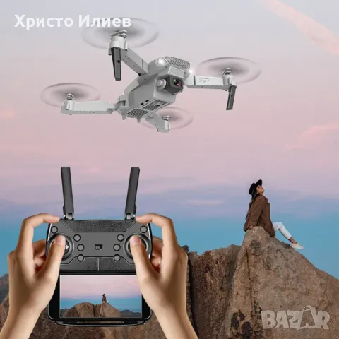 Бял Дрон Сгъваем RC WiFi с 2 камери 4К Квадрокоптер с чанта, снимка 5 - Дронове и аксесоари - 46845188