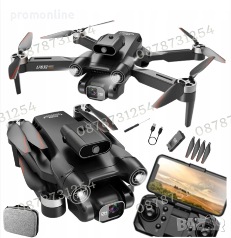 Безчетков дрон квадрокоптер двойна HD камера 8К 360 градуса 5G, снимка 14 - Други - 52239077