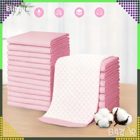 Хигиенни подложки за кучета и котки 60×90 см – Дебели абсорбиращи постелки, 50 бр. в пакет