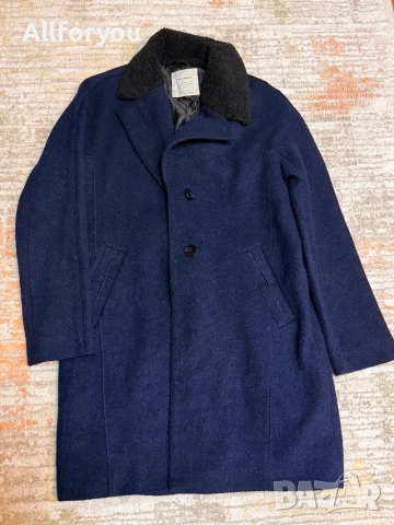 Синьо палто Zara Зара размер С/М, снимка 8 - Палта, манта - 52915661