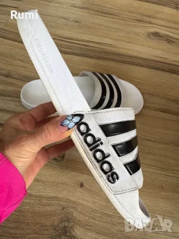 Оригинални мъжки чехли adidas Adilette Cloudfoam! 47 н, снимка 1 - Мъжки чехли - 49533460