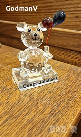 Кристално мече „Congratulations", снимка 2 - Статуетки - 53065597