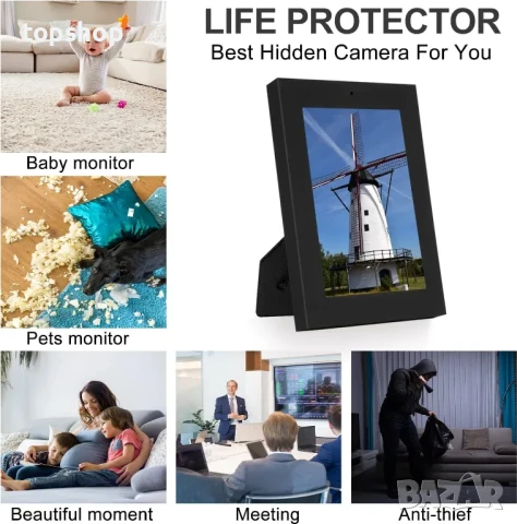 Фото рамка със скрита камера Nevarde, снимка 2 - Комплекти за видеонаблюдение - 50557276