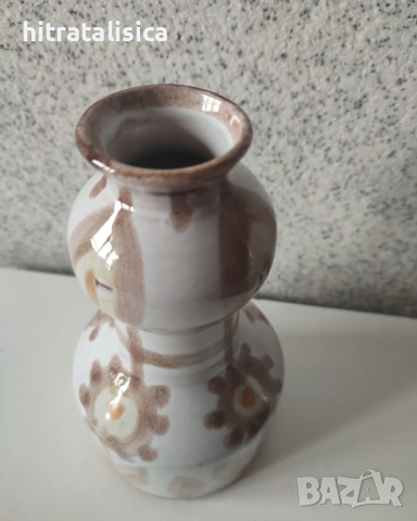 Керамична ваза от 60'те год, снимка 3 - Вази - 45011617