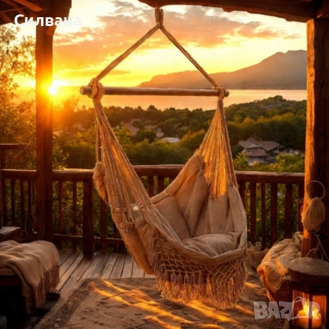 Люлка хамак в Бразилски Бохо стил, снимка 4 - Градински мебели, декорация  - 54245395