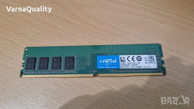 8GB DDR4 рам памет за Десктоп компютър Crucial CT8G4DFS8213 2133MHz - перфектна