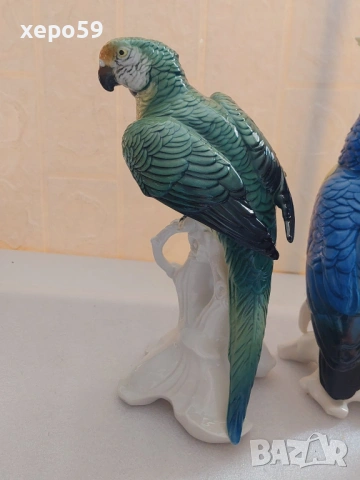 Прекрасен лот от четири папагала на немската фирма Карл Енс (Karl Ens)., снимка 3 - Антикварни и старинни предмети - 54238031