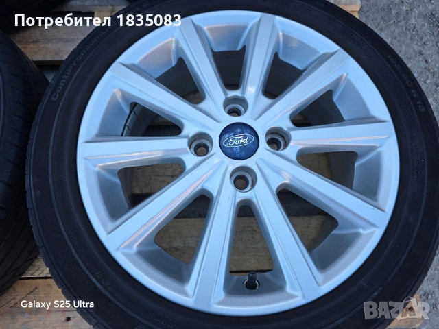Лети джанти 16ки 4х108 Ford + летни гуми 195/50/16 Continental, снимка 6 - Гуми и джанти - 54129006