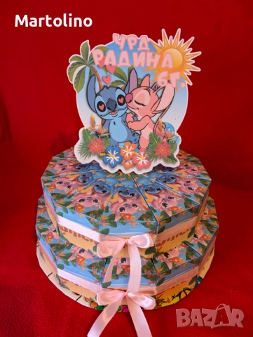 Картонена торта Стич