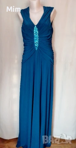 Официални дълги рокли в розово с пайети и маслено зелена, снимка 6 - Рокли - 51002483