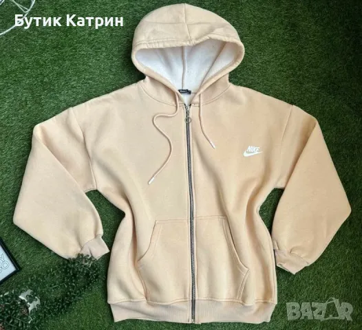 Ватиран памучен сутичър Nike , снимка 2 - Суичъри - 48593241