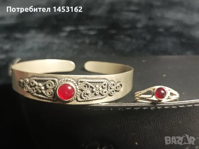 Старинна гривна и пръстен , снимка 3 - Бижутерийни комплекти - 49331102