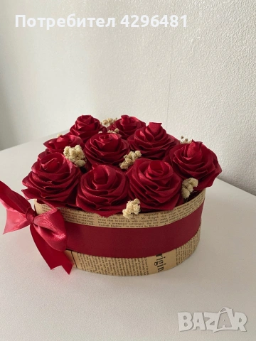 Кутия от вечни рози за празника на любовта , снимка 2 - Декорация за дома - 53120115