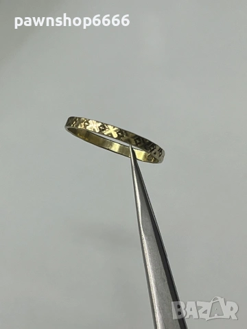 Златна халка 8 карата 1 грам, снимка 6 - Пръстени - 53314773