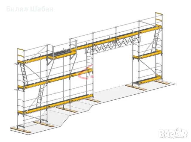 Фасадно рамково скеле 45лв.м2, снимка 1