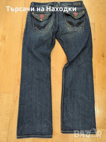 $229 Мъжки дънки Robin's Jean Mens Blue Denim Sz 38 W L 34 Red Cross Croco Made In USA street wear, снимка 4 - Дънки - 50871422