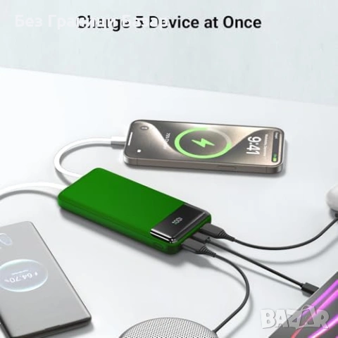 Нова Преносима батерия 26800mAh с вградени кабели за iPhone Samsung Power Bank, снимка 3 - Външни батерии - 54129314