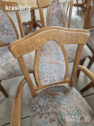 К-т Масивни Столове-5бр -2 с Подлакътници-внос от Германия!, снимка 4 - Столове - 53535104