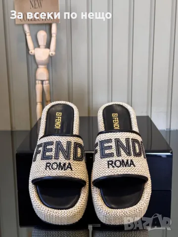 Fendi Дамски Чехли На Платформа Фенди Код E282, снимка 10 - Чехли - 50415547