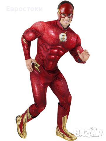 Мъжки костюм DC Comics The Flash + маска. XL, снимка 1 - Костюми - 45438618