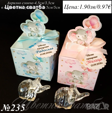 Подаръчета за кръщене, Подаръци за гости в кутийка, Подаръци за кръщене, снимка 3 - Други - 53398405