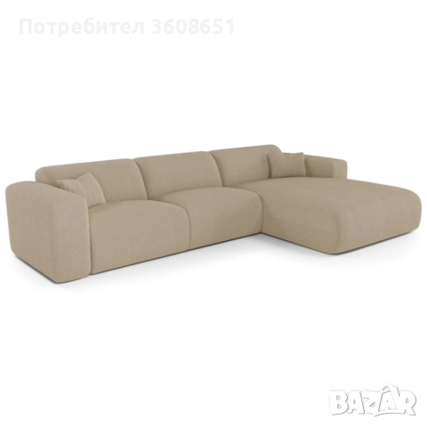 Разтегателен диван с правоъгълен профил и матрак Dunlopillo 140 см, кадифе MYRA, снимка 7 - Дивани и мека мебел - 51516122