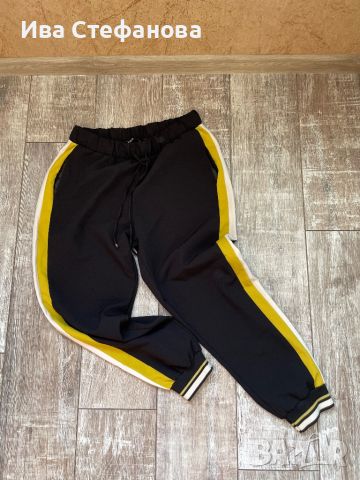 Wow 🤩 Нов ежедневен елегантен спортен панталон zara Зара черен еластичен с кант , снимка 6 - Панталони - 45913232