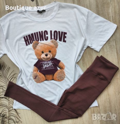 ⭕ Памучен дамски комплект Teddy bear 🧸
, снимка 4 - Спортни екипи - 44993012