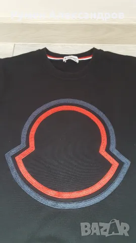 Мъжка черна блуза - суитшърт MONCLER размер M, снимка 3 - Суичъри - 49637213