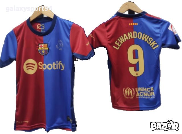 Екип Левандовски 2025 Барселона новия детски екип комплект с чорапи, снимка 1 - Футбол - 46192483