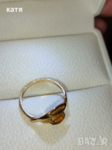 Златен пръстен 14 к , снимка 5 - Пръстени - 53939075