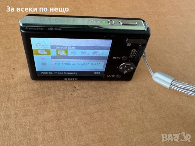 Цифров фотоапарат Sony Cybershot DSC-W190 , Sony DSC-190 , 12.1mp, снимка 11 - Фотоапарати - 51790390