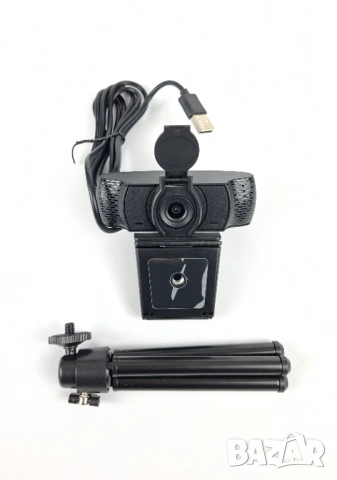 Нова Full HD Уеб камера с микрофон + статив (Трипод), снимка 3 - Други - 53100964