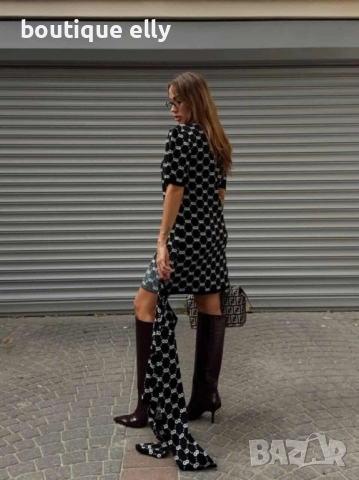 дамски комплект рокля и жилетка, снимка 3 - Рокли - 52001636