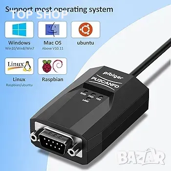 USB2CANFD USB към CAN конвертор адаптер USB2CAN USB2CANFD USB2CANFD USB2CANFD-X2 До 12Mbps, снимка 3 - Кабели и адаптери - 48777080