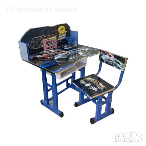 ✨Детски чин и стол с картинки - за момчета