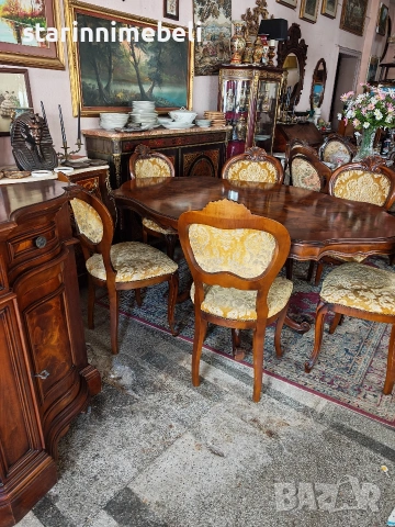 Италиански трапезен комплект (масив), снимка 9 - Маси - 54092271