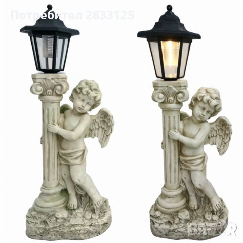 Соларна лампа ангел - елегантна декорация за всеки двор, снимка 4 - Външни лампи - 53772086