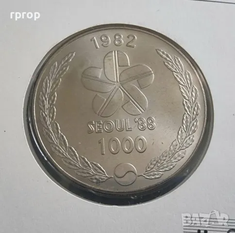 Нумизматичен плик.Южна Корея.
1000 вона.
1983 година., снимка 2 - Нумизматика и бонистика - 48739086