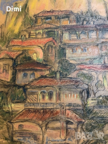 АРГИР МАНАСИЕВ пастел/пейзаж голям формат, снимка 4 - Картини - 52815484