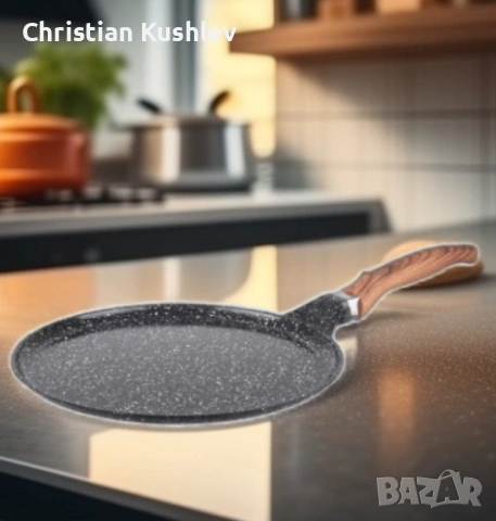 Тиган за палачинки Goldmann GM-1124, 24/28см., Лят алуминий, Керам. покр., Индукция, снимка 2 - Други - 53280324