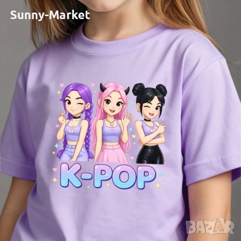 K - pop Demon Hunters тениски и блузи с дълъг ръкав, снимка 10 - Детски тениски и потници - 53583980